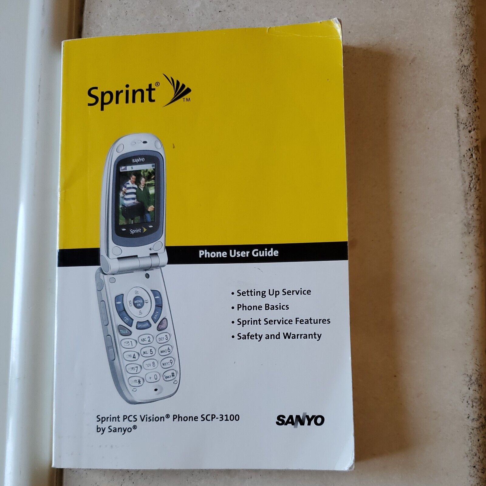 Sprint User Guide For Pcs Vision Phone Scp-3100 By Sanyo Vintage